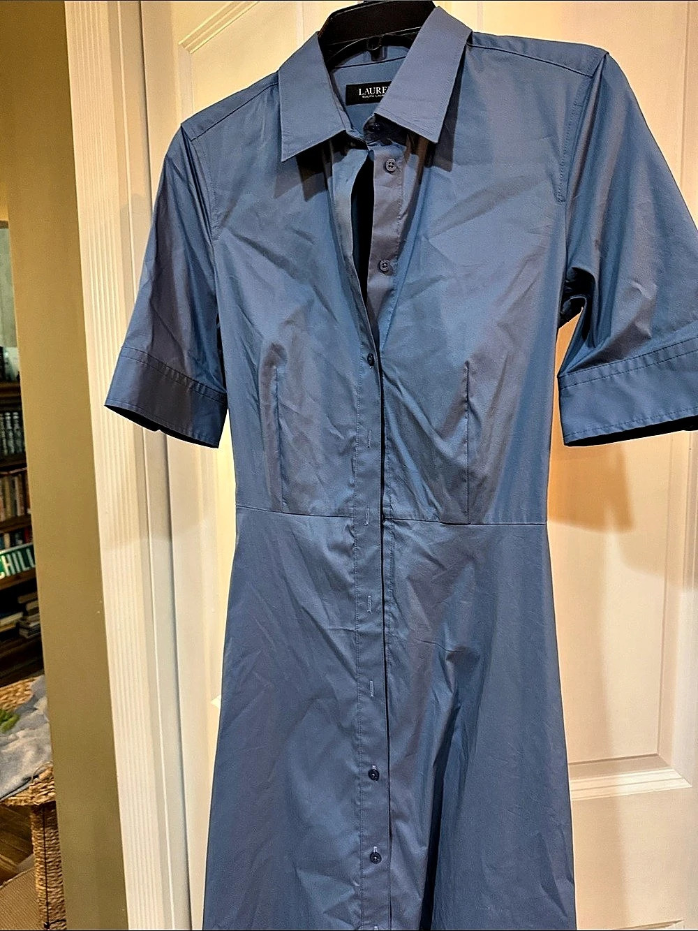 Lauren Ralph Lauren Shirt Dress in Blue Size 6 NWT